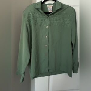 Vintage Tradition by Sears Green Blouse